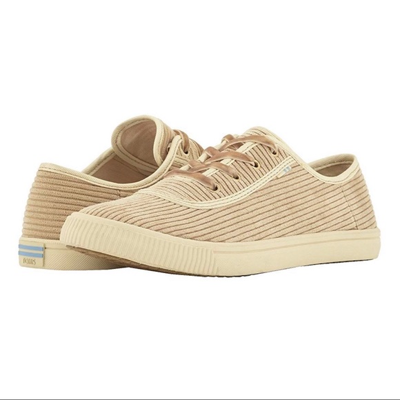 Nib TOMS Carmel Oxford Tan Corduroy shoes 9.5 - Picture 2 of 7